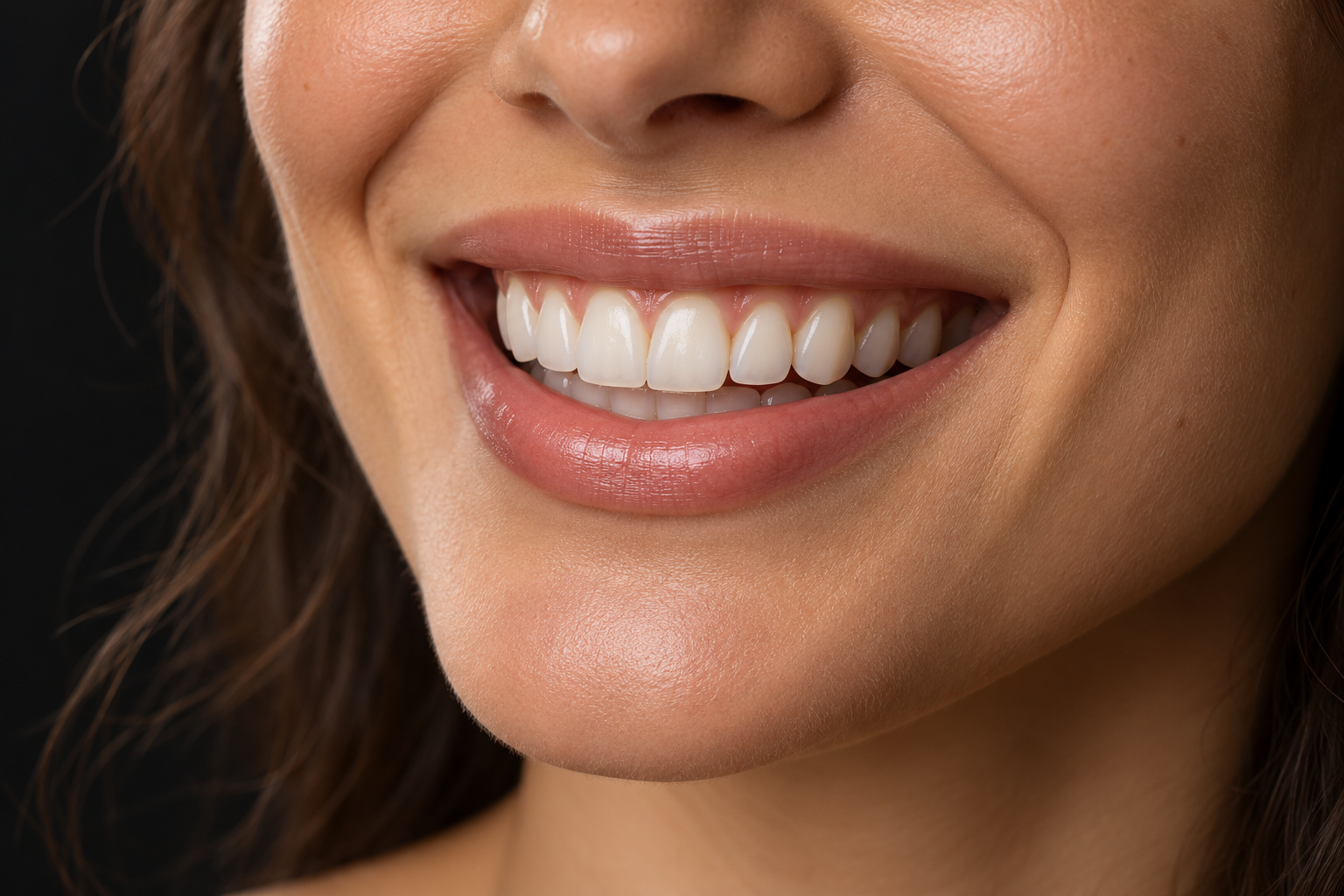 Ilustração de sorriso natural; não representa um caso clínico
