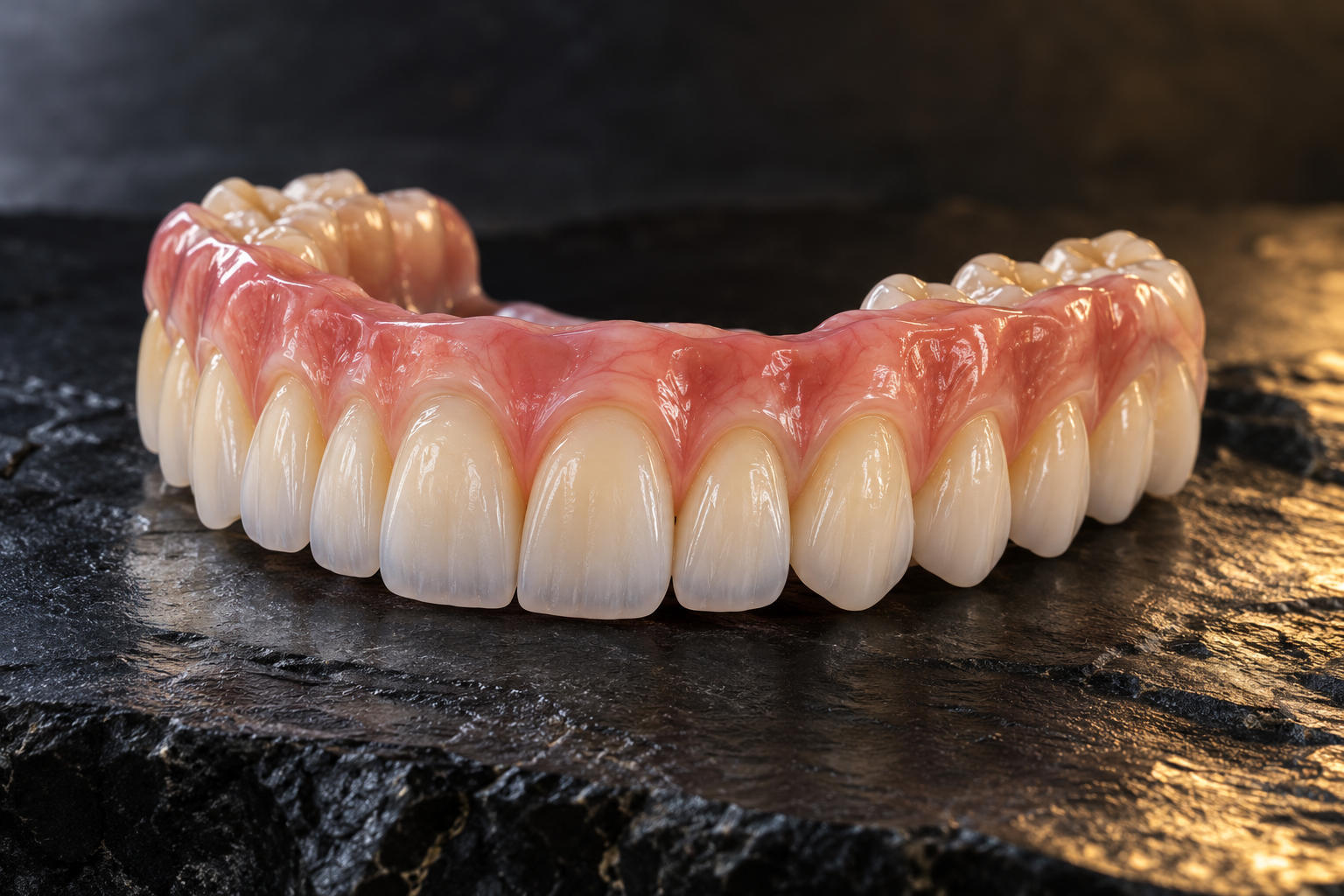 Modelo ilustrativo de prótese dentária